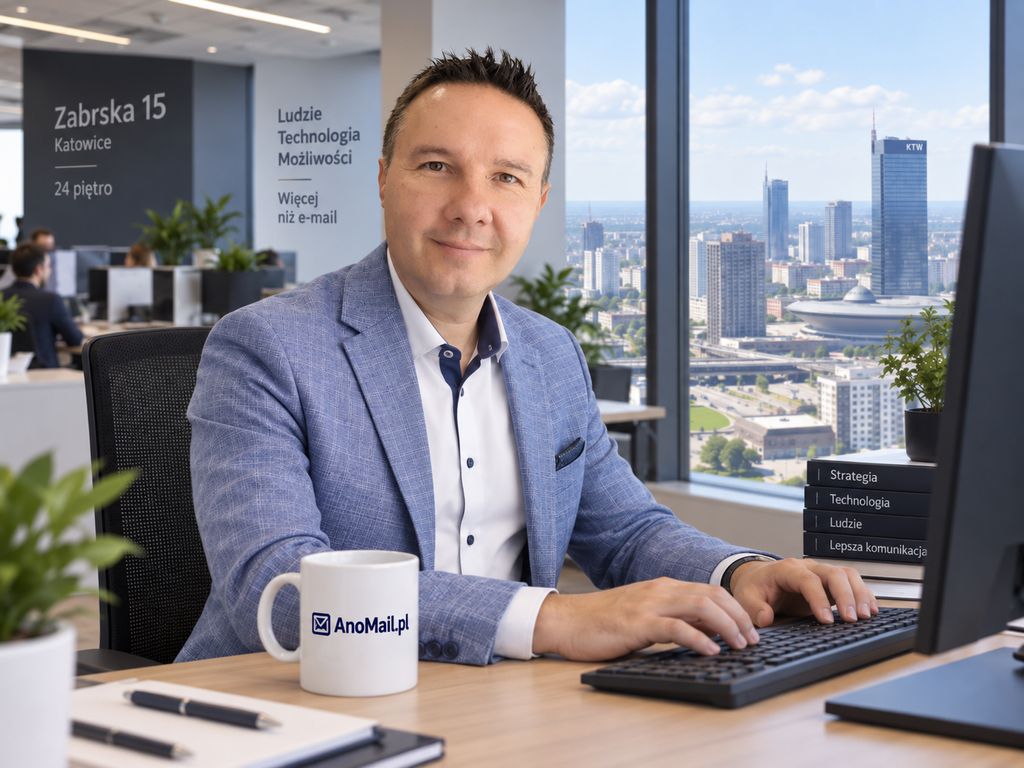 dr Przemysław Rusiecki podczas pracy w Katowicach